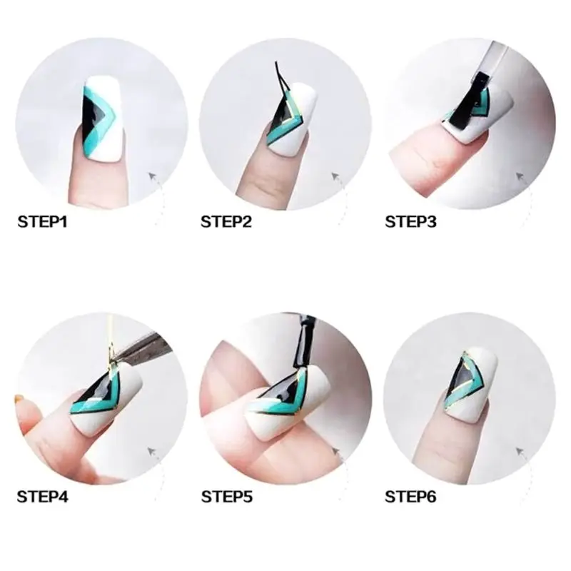 1 рулон дизайн ногтей 20 м клейкая полосовая лента линии наклейки украшения |