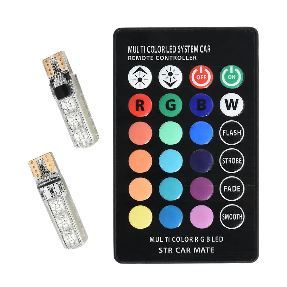 Автомобильная светодиодная лампа T10 W5W 501 5050 6Smd с дистанционным управлением