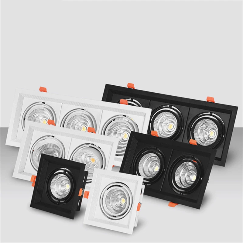 Квадратный встраиваемый cветодиодный светильник downlight удара светодиодный