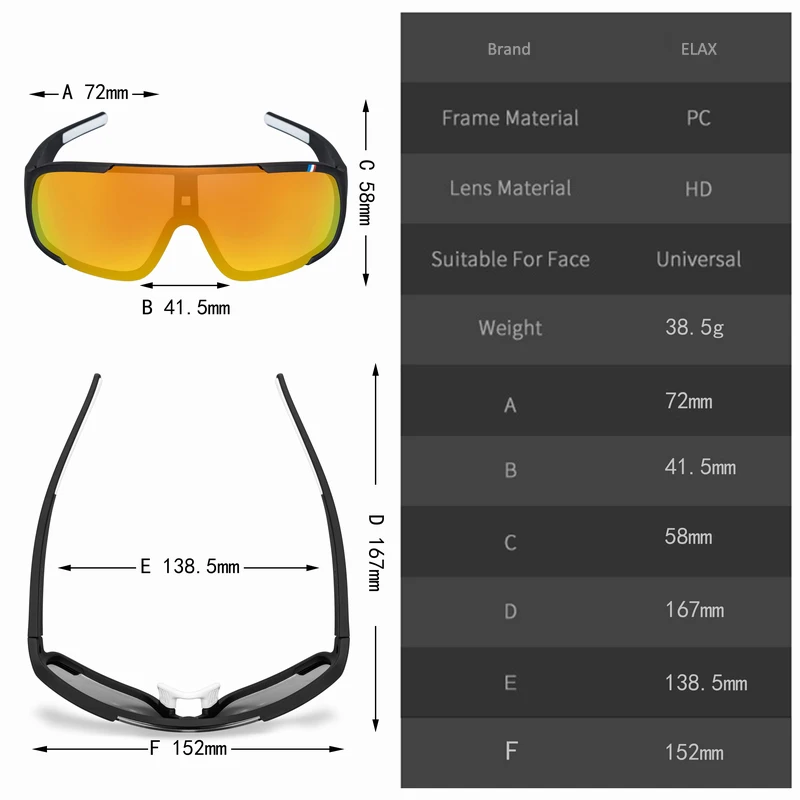 Фотохромные велосипедные Glasse UV400 поляризационные женские солнцезащитные очки