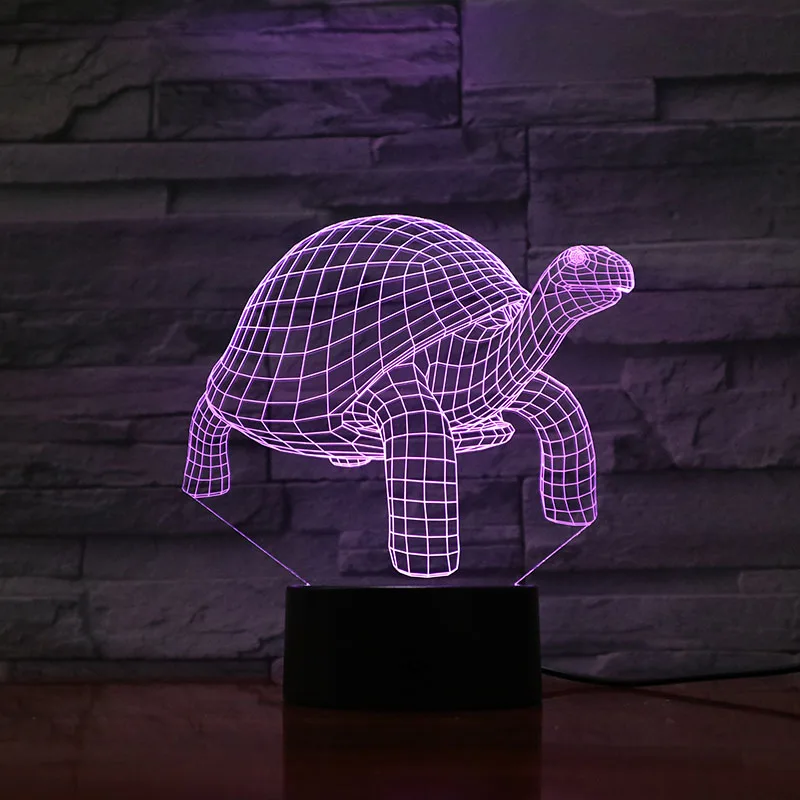 3D-1212 Turtle 16 Colors Table Lamp Led Night Light for Kids Gift Home Decor Novelty Lighting | Лампы и освещение