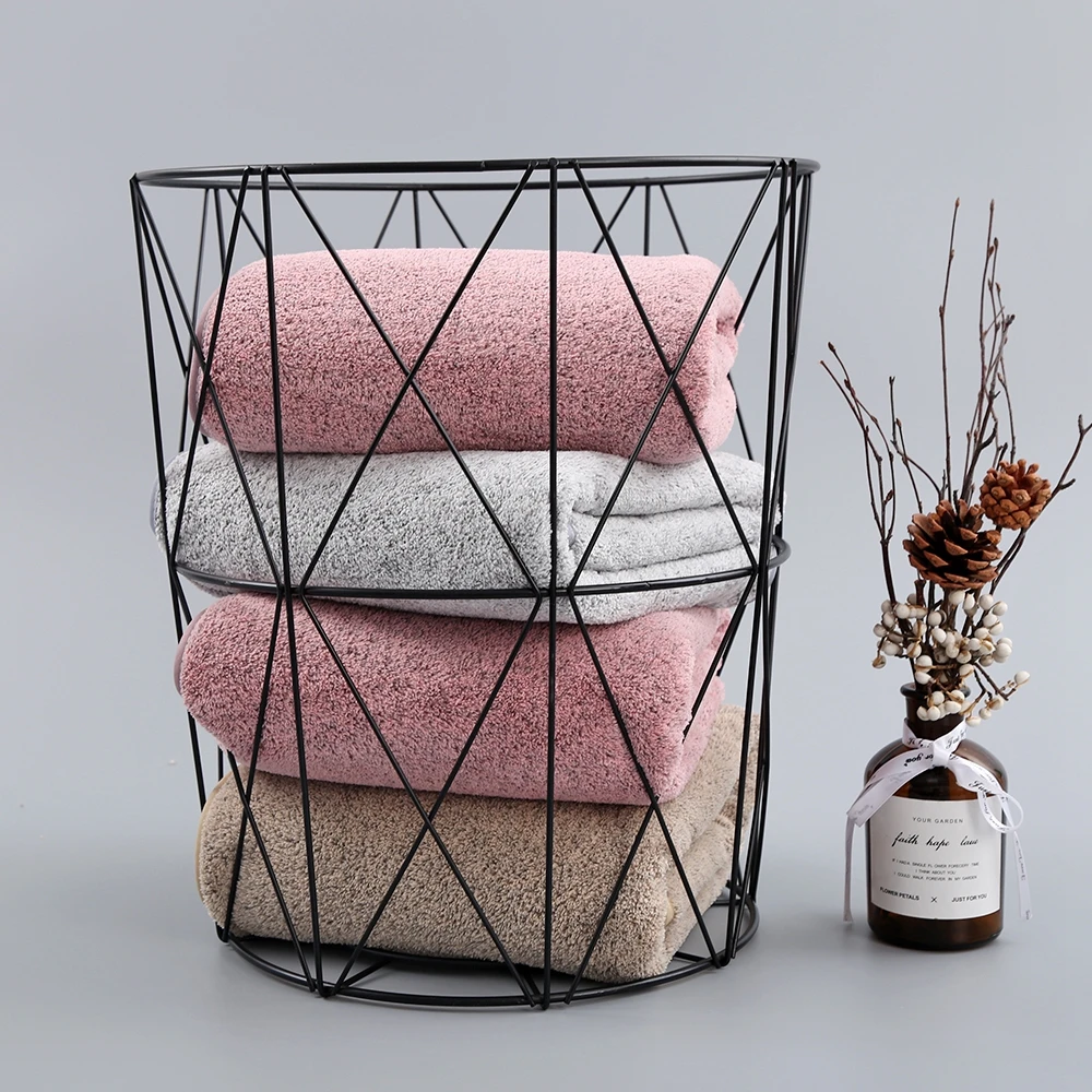 

34x70cm Face Towel Bamboo Charcoal Coral Velvet Bath For Adult Soft Absorbent Microfiber Fabric Household Bathroom Towel Sets