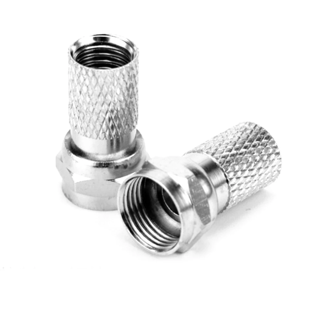 10 шт. коннектор типа 75-5 F для ТВ антенны RG6 Satellite Coax Cable Twist-on Connector |