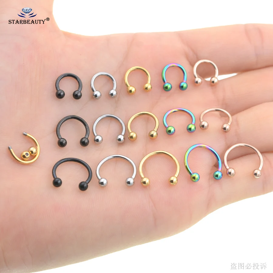 2 шт./лот кольцо в виде симпатичного шара для носа готические серьги кольца носу
