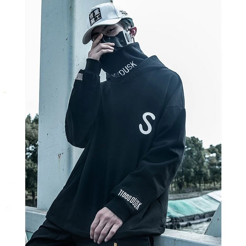 Водолазка из акации флисовый пуловер мужские японские толстовки уличная одежда