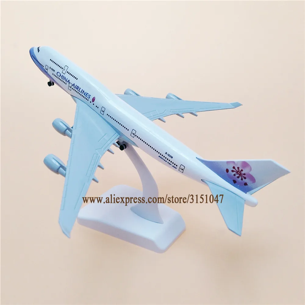 

20cm Metal Plane Model Air Taiwan China Airlines Boeing 747 B747 Airways Airplane Model w Wheels Diecast Aircraft Kids Gift Toy