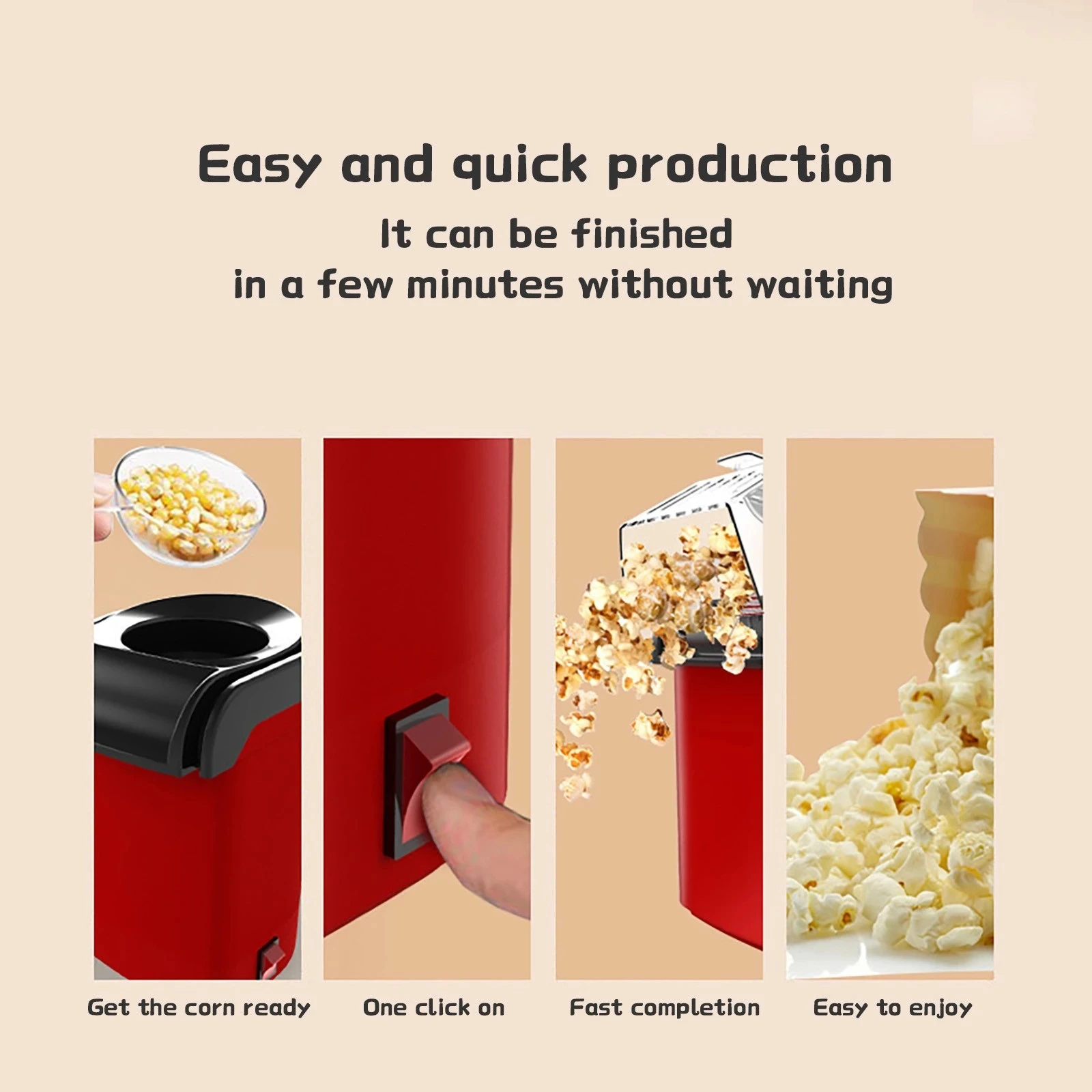 ezsozo mini popcorn makers household automatic popcorn machine household appliances kitchen appliances children gifts 110v 220v free global shipping