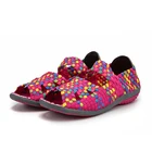 Туфли SHUIYIJIASummer женские на плоской подошве, плетеные сандалии, без застежки, брендовые лоферы, разные цвета