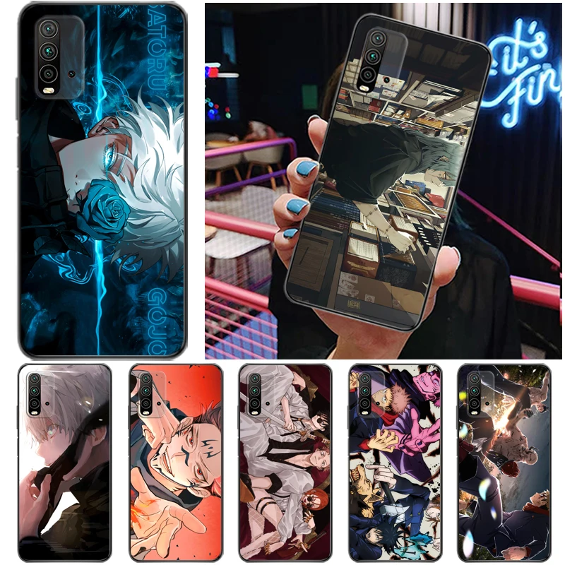 

Jujutsu Kaisen Yuji Itadori Sukuna Satoru Gojo Fushiguro Megumi Phone Case For Xiaomi Redmi 9 9T 9A 9C Pro Back Cover Funda