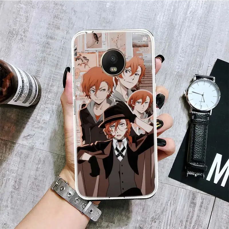 Чехол для телефона с постером бродячие псы Bungo Motorola Moto G9 G8 G7 G6 G5 E6 E5 E4 Plus Play Power One Action