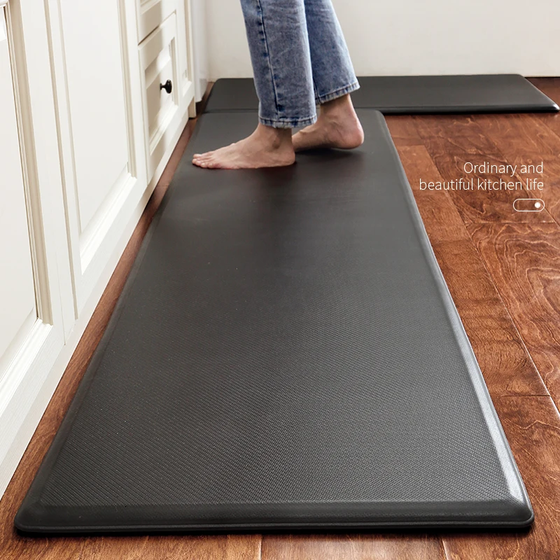 

Thicken PU Kitchen Floor Mat Simple Modern Oil-proof Long Strip Kitchen Carpet Home Waterproof Non-slip Easy toClean Kitchen Rug
