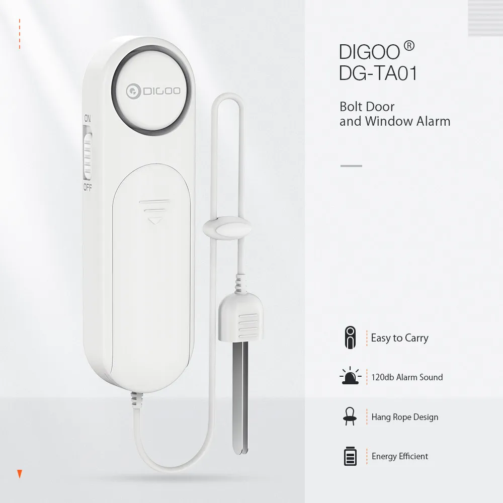 DIGOO DG-TA01 безопасности двери сенсор болт двери и окна персональный сенсор Сигнализация мини портативный автономный безопасности триггер умный дом