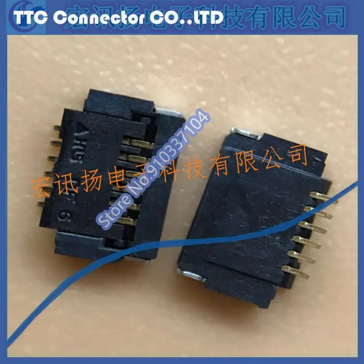 50 шт./лот TF37-6S-0.4SH(800) FPC 0,4 мм ширина ножек 6-контактный разъем 100% новый и оригинальный