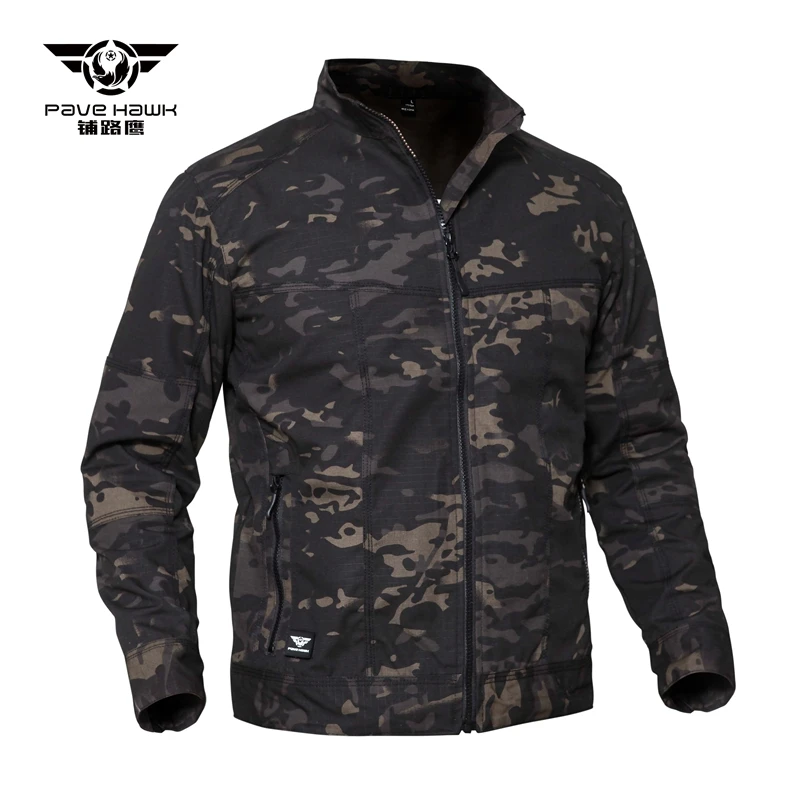 Black Polyester Jacket Men Windproof Military Windbreaker Ropa Militar Hombre Man Spring 2019 Camouflage Army HH50JK | Мужская одежда