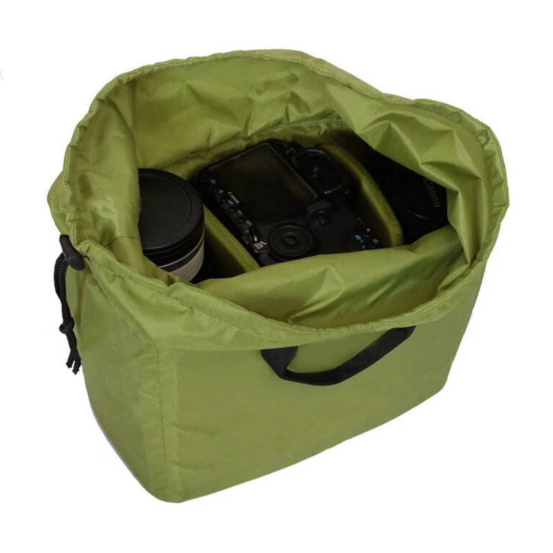 waterproof insert padded partition camera bag lens case for dslr slr camera free global shipping