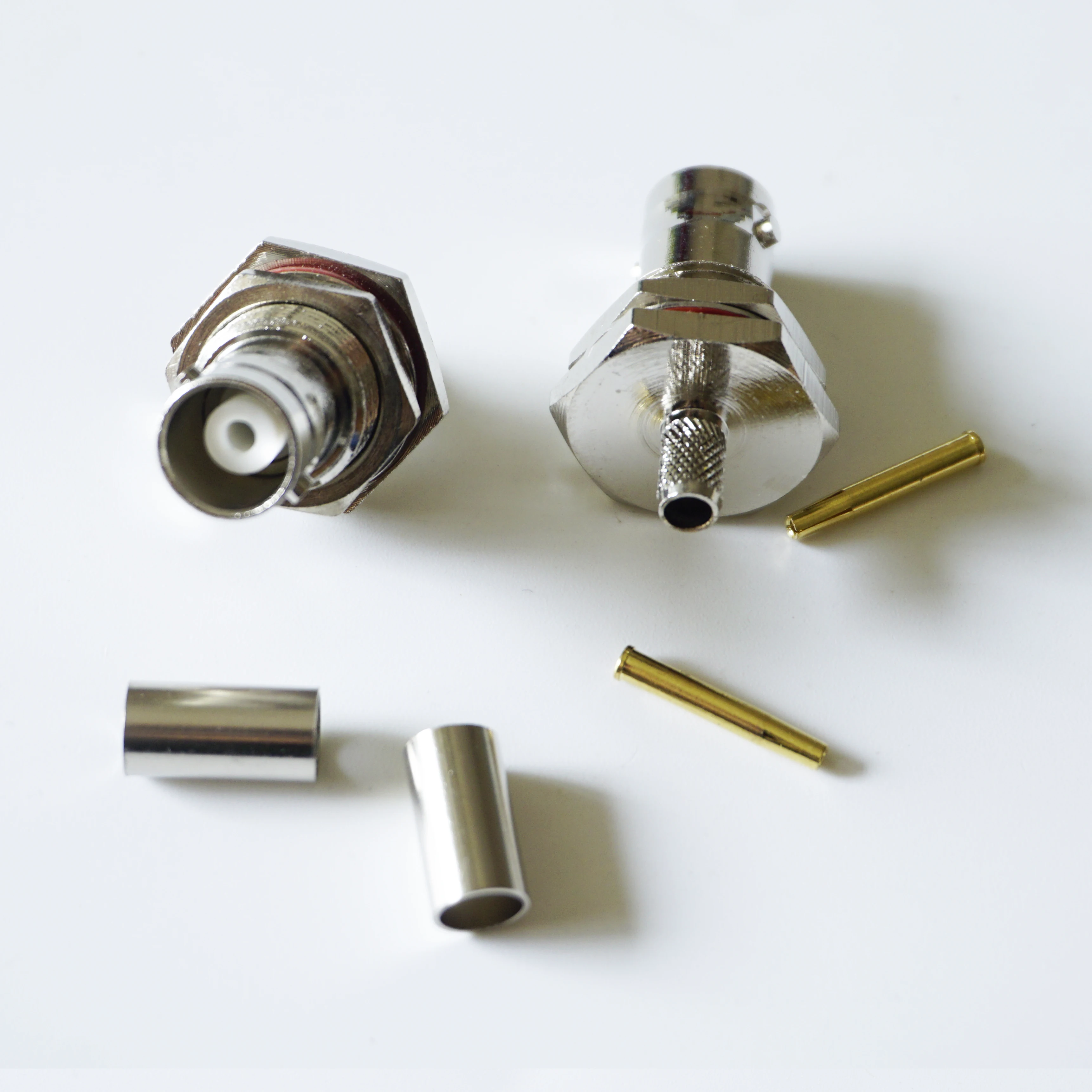 Connector BNC Female JACK bulkhead crimp RG58 RG142 LMR195 RG400 cable