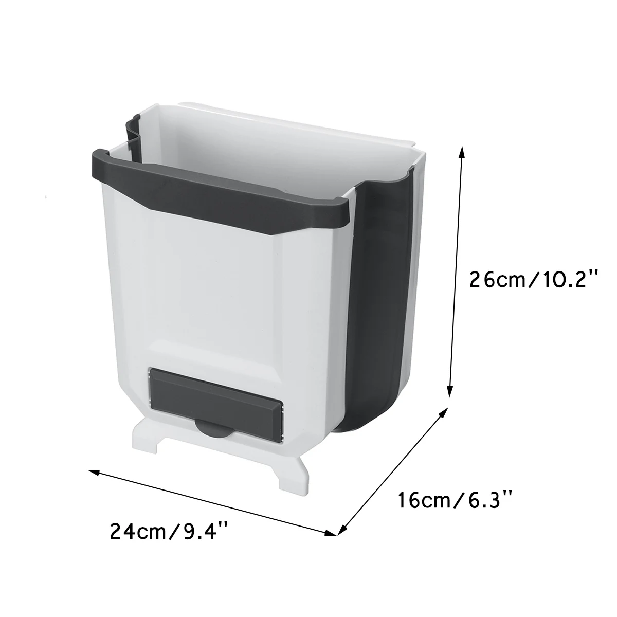 

9L Folding Trash Can Wall Mounted Waste Bin Hanging Garbage Trash Bag Dustbin Mounted Kitchen Cabinet Door Recycle Garbage Can