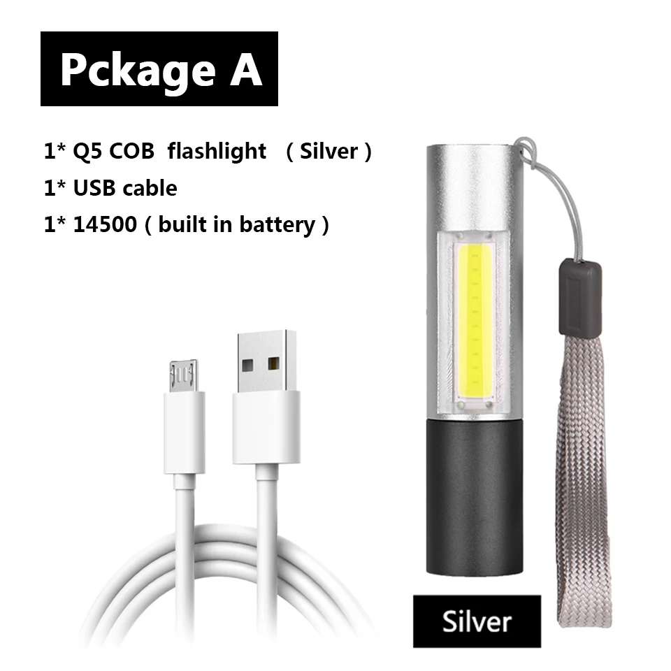 

Мини USB фонарик 3 режима освещения
