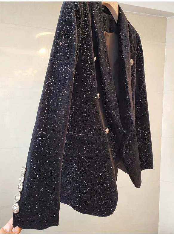 

Luxury Style 2021 New Autumn Winter Fashion Women Long Sleeves Tailored Collar Office Ladies Jacket Female Coat A4344