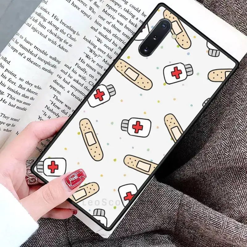 

Cartoon Medicine Doctor Nurse Phone Case For Samsung Galaxy S8 S9 S10 Plus S10E Note 3 4 5 6 7 8 9 10 Pro Lite cover