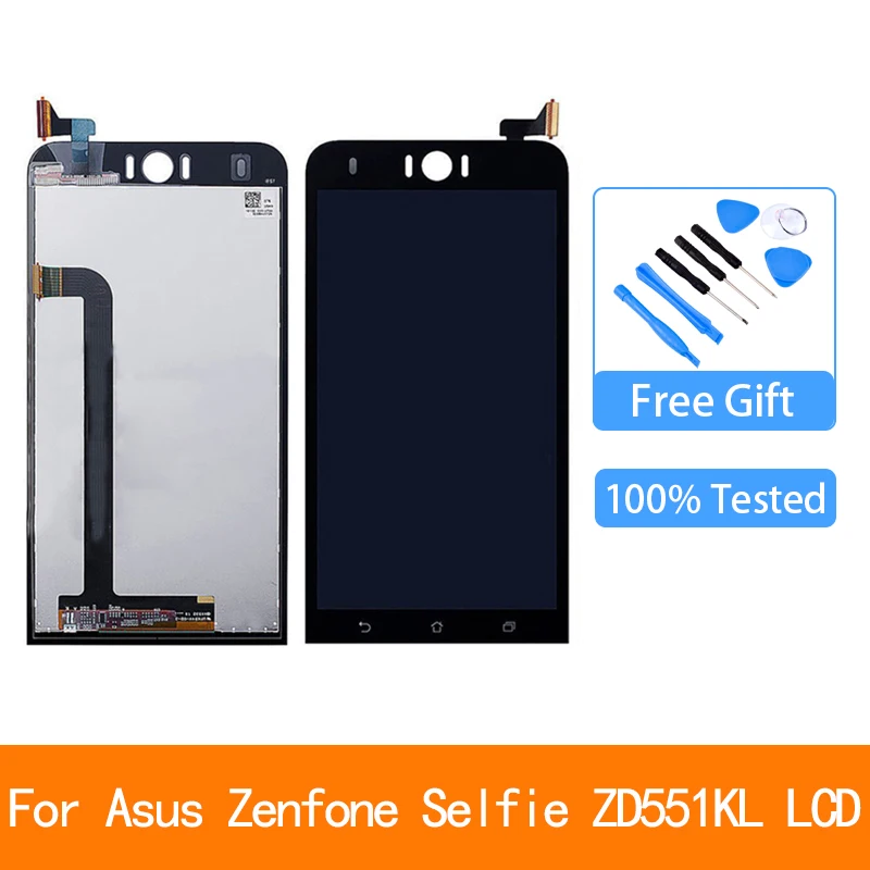 

5.5''LCD for Asus Zenfone Selfie ZD551KL LCD Display Touch Screen Digitizer Assembly with Frame ZOOUD LCD