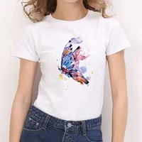 2021 summer women t shirt ullzang mujer t shirt casual butterfly printed tshirts girl tops tee vintage