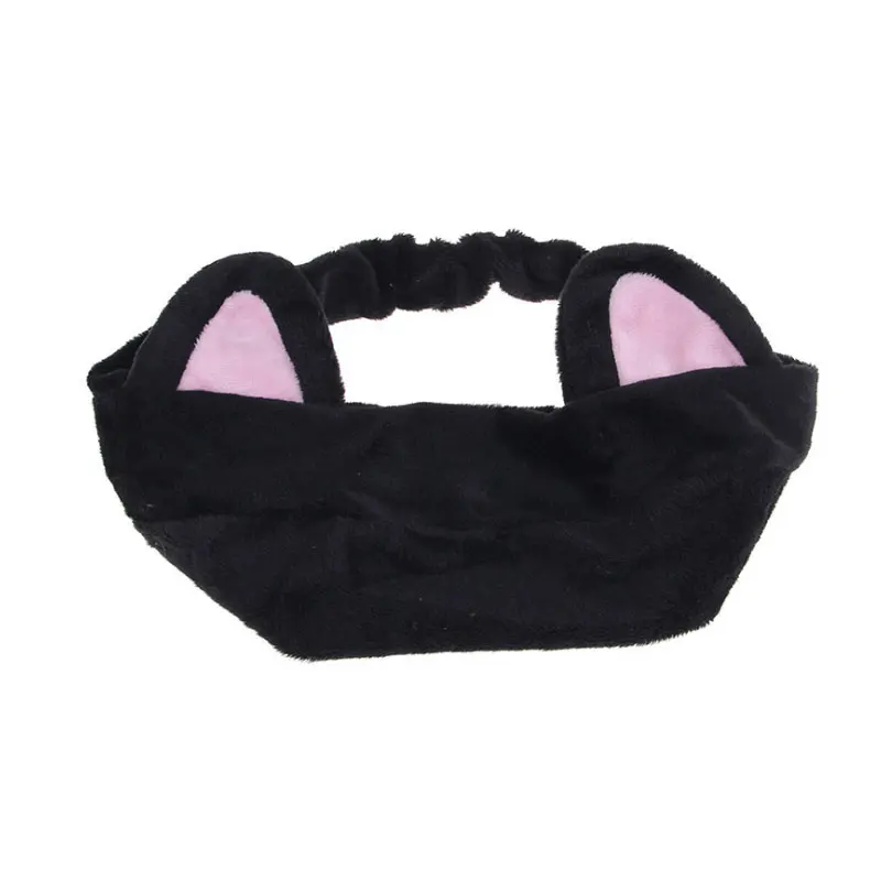 Повязка на голову с кошачьими ушками повязка для волос купания эластичная йоги