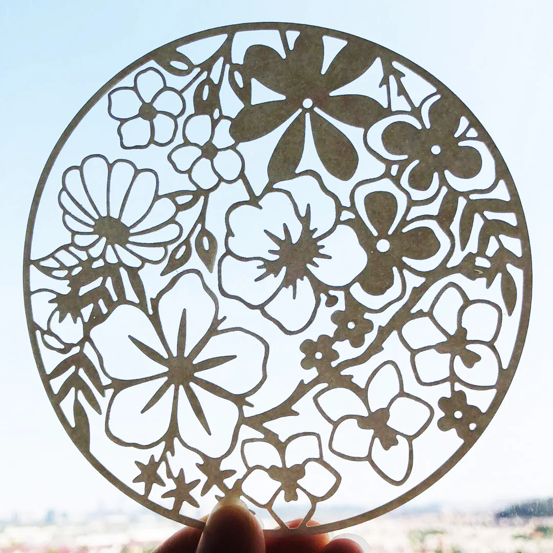 DIY окно цветок резки штампы Скрапбукинг Ремесло высечки карты делая тиснение