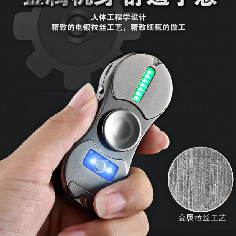 Пальчиковый гироскоп двойная дуговая импульсная электронная USB Зажигалка ручная