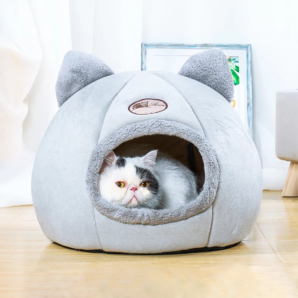 

New Deep sleep comfort in winter cat bed little mat basket for cat's house products pets tent cozy cave beds Indoor