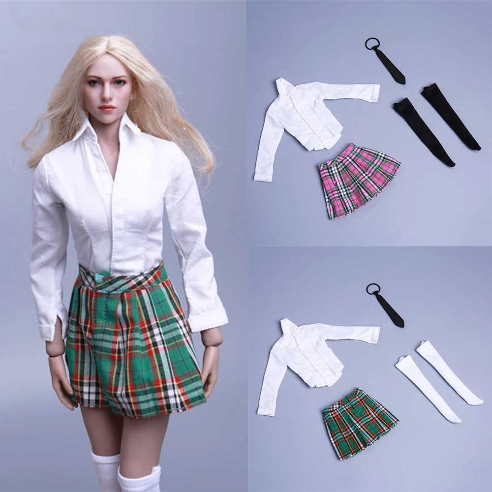 

1/6 Scale Women Sexy Scottish Style Sailor Clothes Female Suit Student clothing Set Model for 12''Action Figure Body