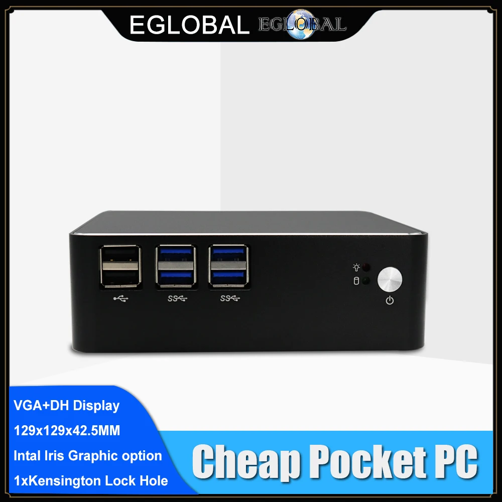 Windows 10 Mini PC Computer Intel Core i3 4010Y i5 7267U i7 7567U 4K Support HDMI VGA WiFi DDR4 RAM Energy-saving Minipc NUC