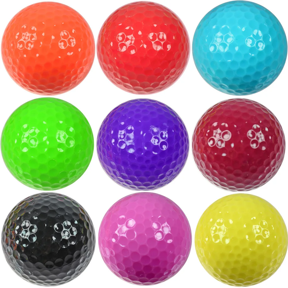 Professional 2 Layer Structure Colorful Golf Balls Swing Putter Club Match Level Training Ball Gift Rainbow Ball