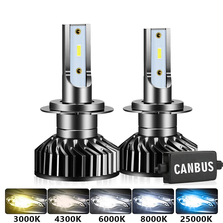 Светодиодсветодиодный Автомобильные фары 2 шт. 110 Вт 9005 лм CSP Canbus 9006 4300 HB3 HB4 H3 H1 H8 H7 H4