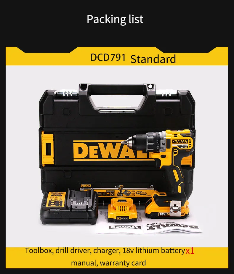 Dewalt DCD791 DCD777 20V Беспроводная сверлильная электрическая отвертка Мини Беспроводной Мощность драйвер постоянного тока литий-ионный Батарея 2-Скорость