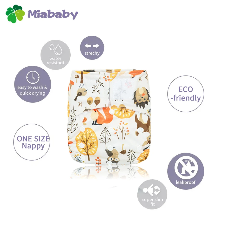 Miababy-pa&ntilde;al de tela con bolsillos, impermeable y transpirable, para beb&eacute; de 3-15 kg, Hook & Loop OS-3