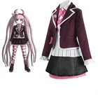 Костюм для косплея Danganronpa Utsugi Kotoko, школьная форма Jk для девочек, костюм на Хэллоуин, аниме Super Dangan Ronpa