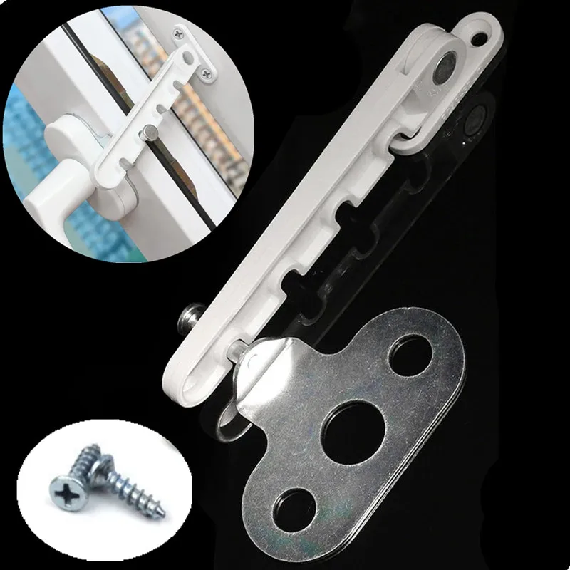 

Adjustable window Limiter latch position stopper casement wind brace Child Safety door Sash blocking lock kids baby protection