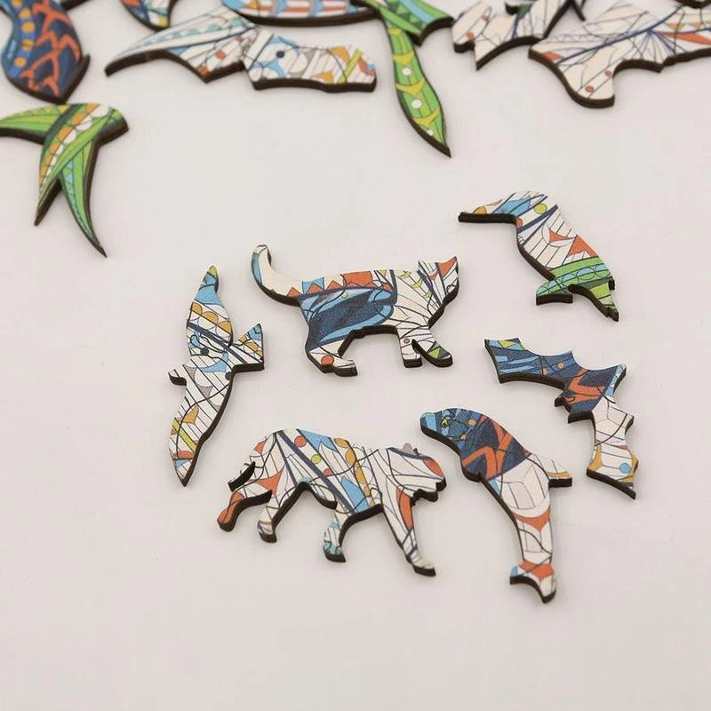 

Animal Panda Wooden Puzzles Interesting Educational Challenge Jigsaw Puzzles Toys for Child Adult Interaction Toys