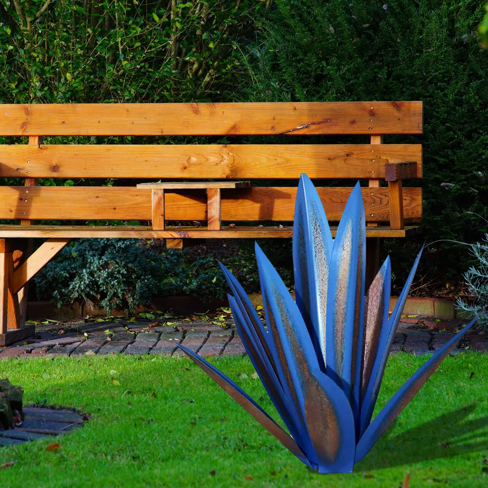 

Iron Art Tequila Plant Creative Yard Statue Waterproof Corrosion Resistant Garden Decor Ornaments Simulation Plant Landscape