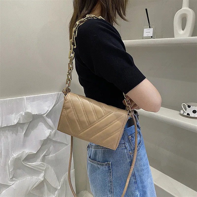 

Fashion Women Flap Shoulder Bag PU Solid Crossbody Bags 2021 New Designer Handbags Female Luxury Brand Shopping Messenger Bag
