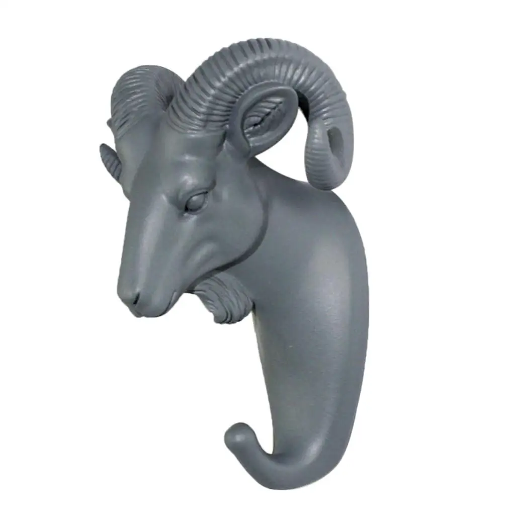 

Nordic Style Resin Animal Head Wall Hook Rack for Kitchen Bathroom
