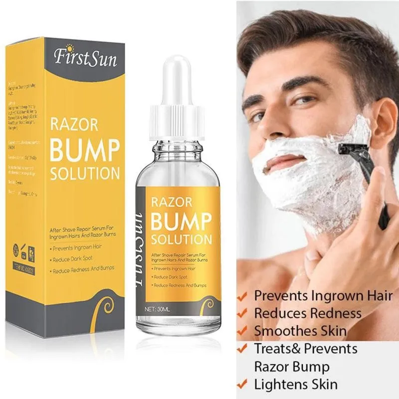

30ml Razor Bump Stopper Hair Ingrown Care After Shave Reduces Dark Spots Redness Shaver Burns Men's and Women's Serum Solution