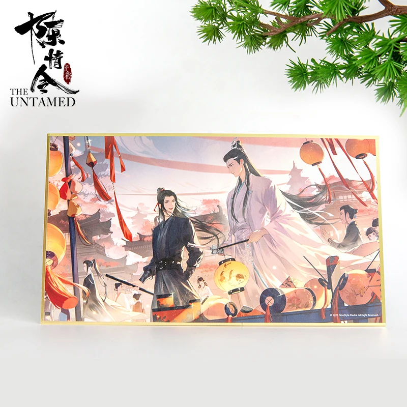 

Anime The Untamed Colored Paper Cards Mo Dao Zu Shi Wei Wuxian,Lan Wangji Figure Painting Board Cards Souvenir Gift