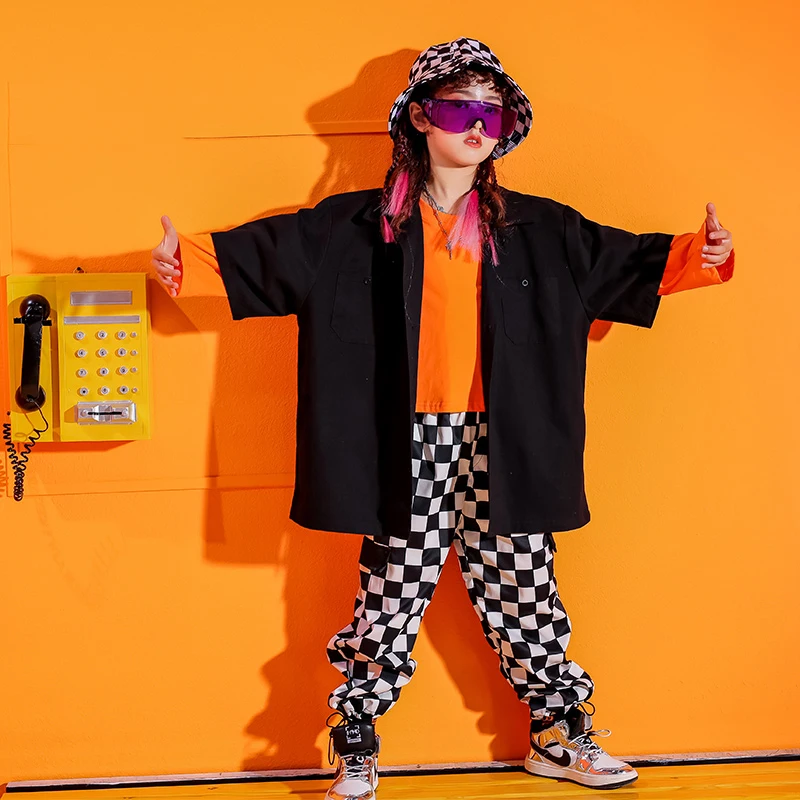 Детские танцевальные костюмы в стиле хип хоп для девочек свободный костюм