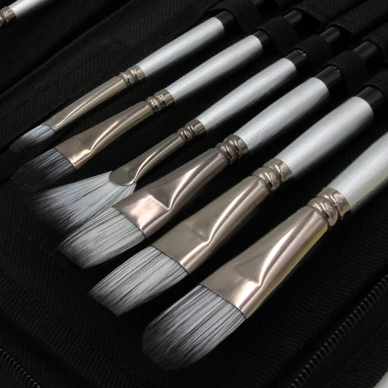 

18Pcs/Lot Painting Brush Kit Hair Brushes Spatula Sponge Set Carry Bag for Watercolor Oil Painting Art Supplies