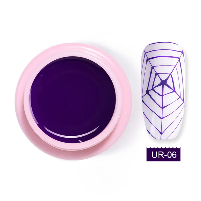UR-06 Ur Sugar 5 мл паук гель для ногтей креативный проволочный рисунок лак для ногтей точка к линии Гель-лак для живописи тянет шелк паук дизайн ногтей - Цвет: UR-06