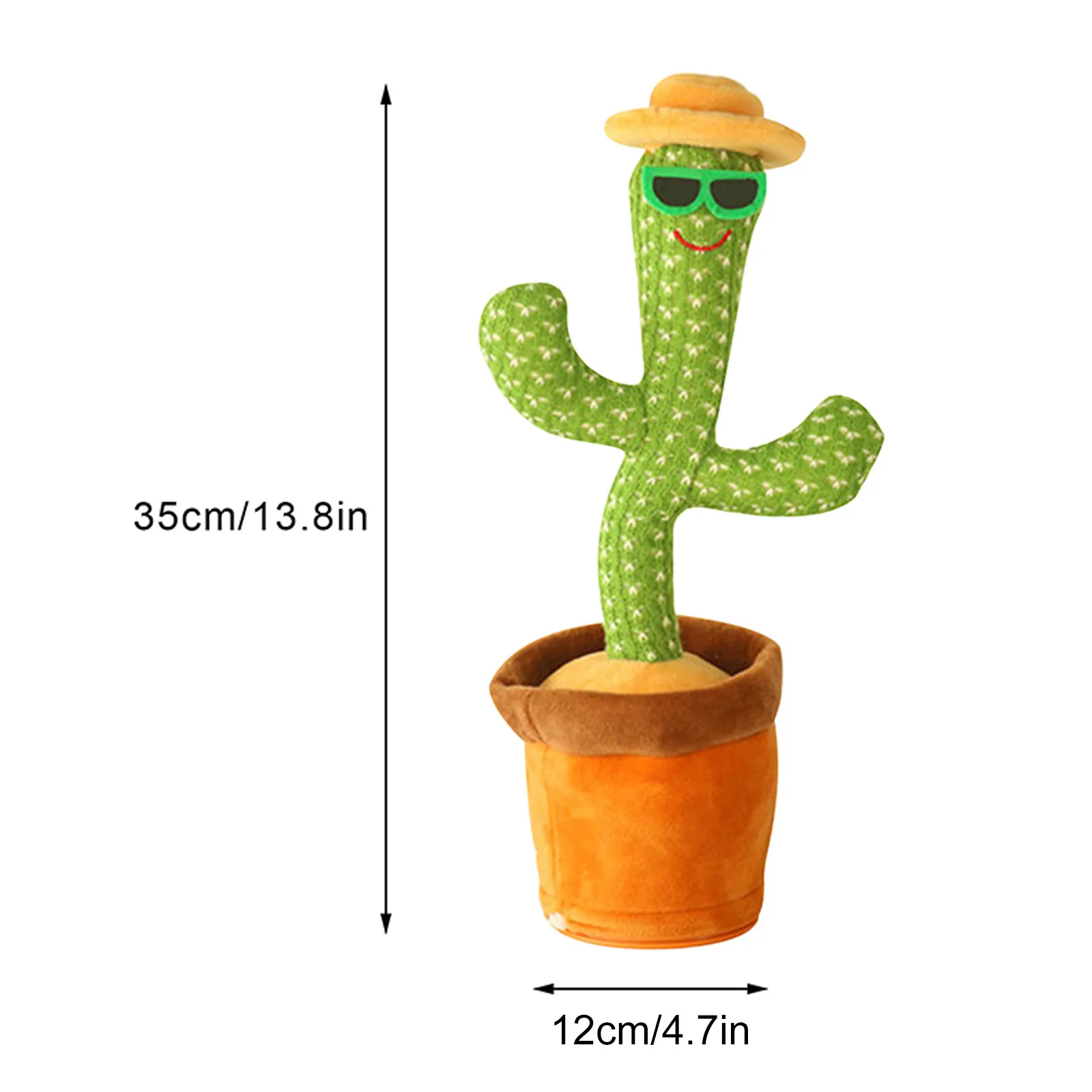 

Dancing Cactus Toy Electronic Shake Toy Plush Cute Dancing Singing Cactus Early Childhood Education Toy Without Battery