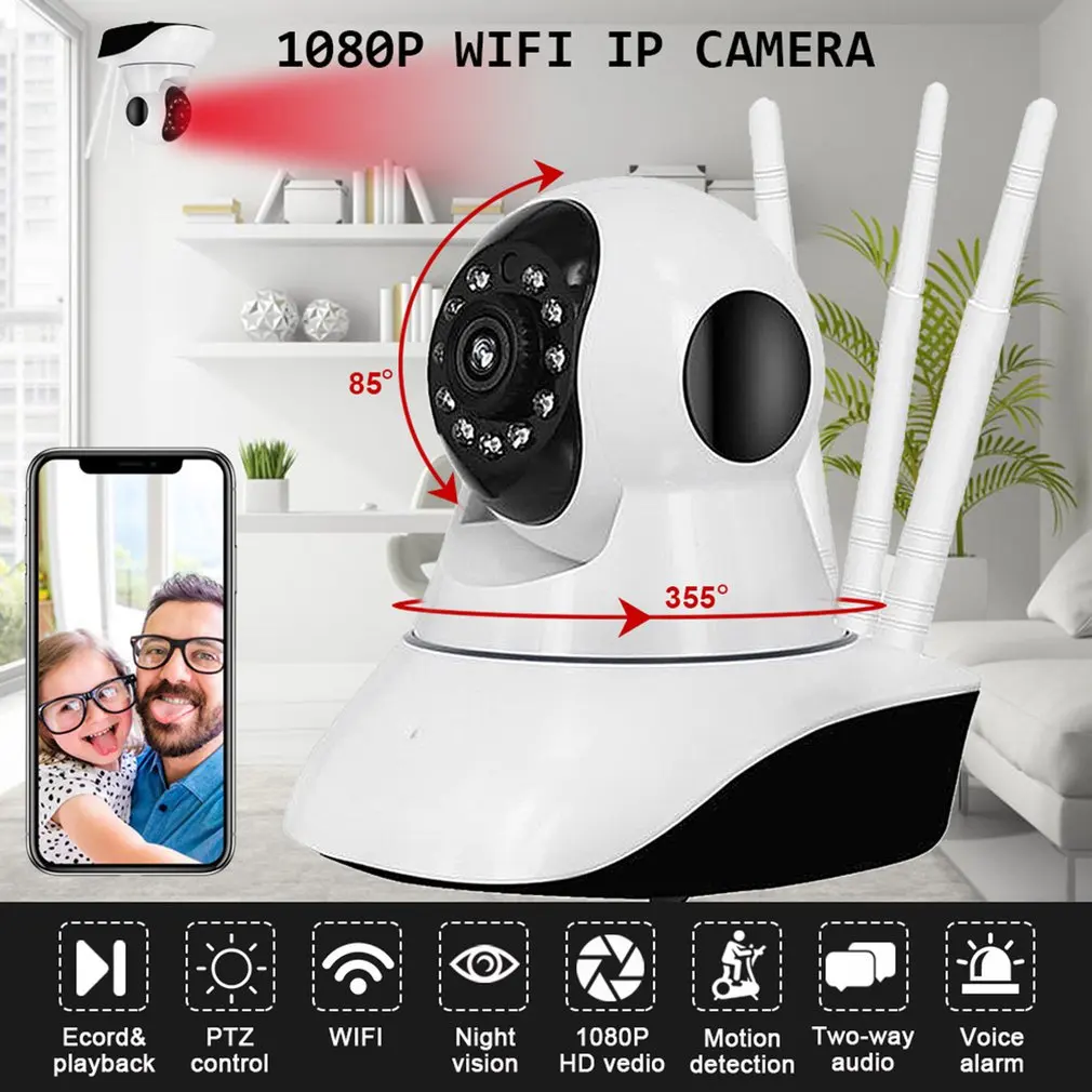Детский Монитор портативная WiFi ip-камера 720P HD Беспроводная умная детская камера Аудио Видео Запись наблюдения домашняя камера безопасности