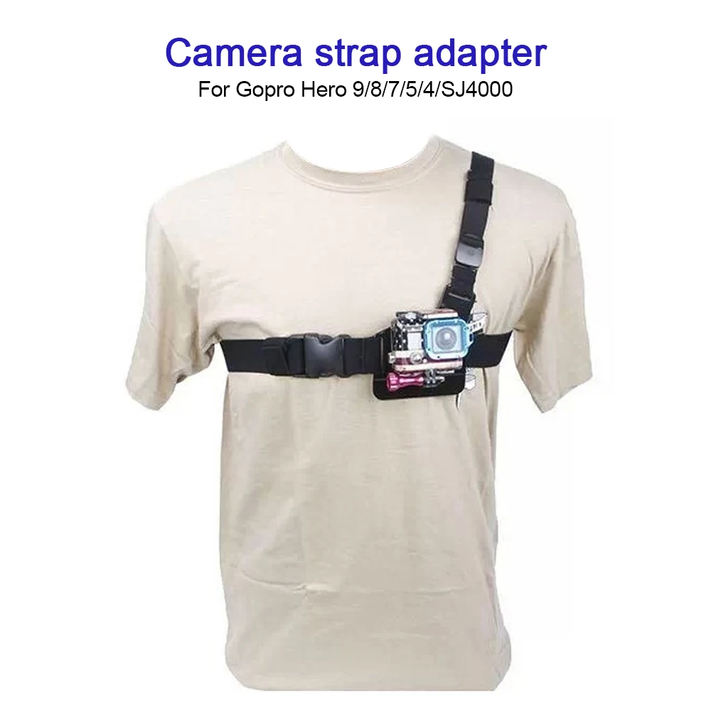 

Action Camera Chest Strap Adjustable Camera Chest Harness Belt Adapter for Gopro Hero 9 8 7 5 4 SJ4000 for Xiaomi yi
